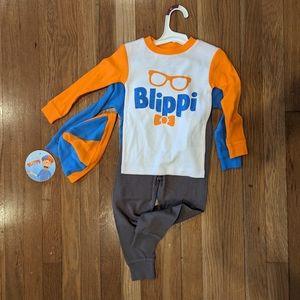 Blippi pajamas with a hat! Size 3T